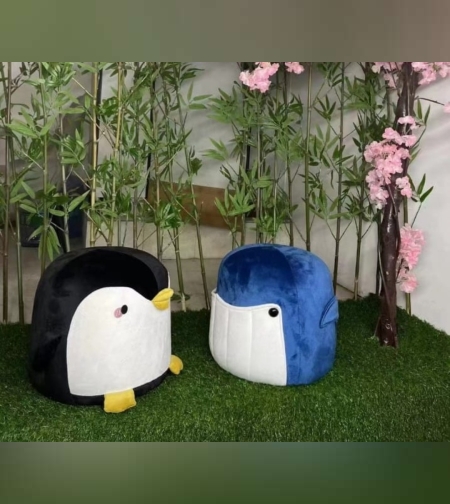 פוף לילדים פינגווין-בצבע כחול