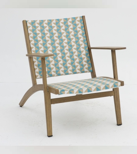 Gloria כורסא אלומיניום וראטן סינטטי טורקיז