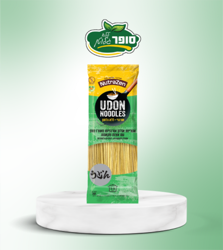 אטריות אודון אורגניות מאורז חום עם אצות ווקאמה