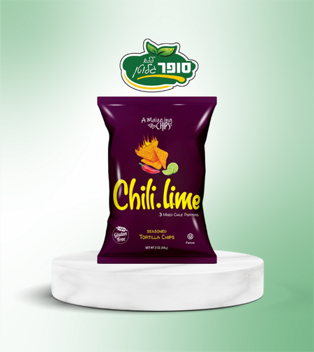 חטיף על בסיס תירס בטעם צ'ילי ליים ללא גלוטן