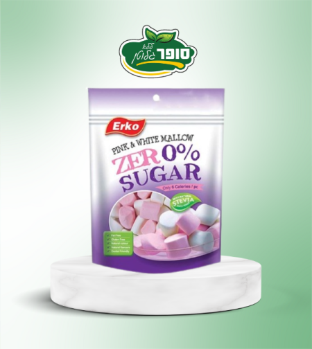 מרשמלו ורוד ולבן ללא סוכר - ERKO