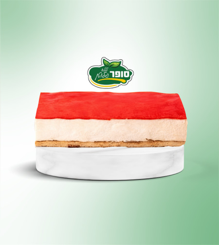 עוגת מוס וניל וציפוי בטעם תות לפסח ללא גלוטן - מאפיית אריאל