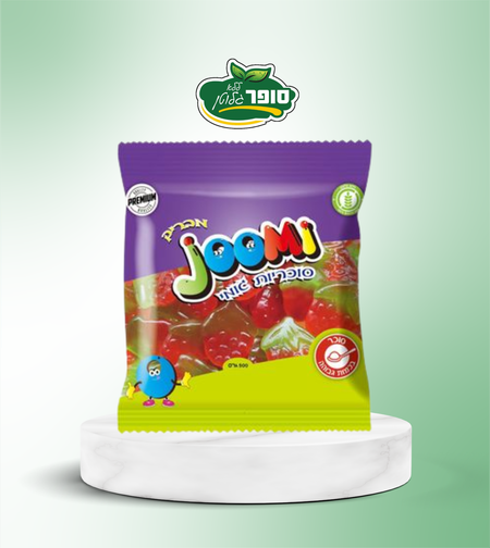 حلوى جيلاتينية لامعة على شكل فراولة خالية من الغلوتين - Joomi