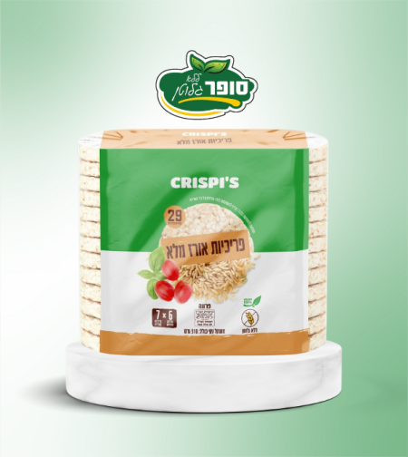 פריכיות אורז מלא ללא גלוטן - CRISPI'S