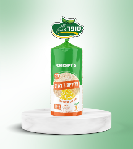פריכיות 3 דגנים ללא גלוטן - CRISPI'S