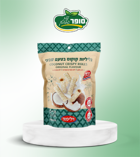 גליליות קוקוס בטעם טבעי ללא גלוטן