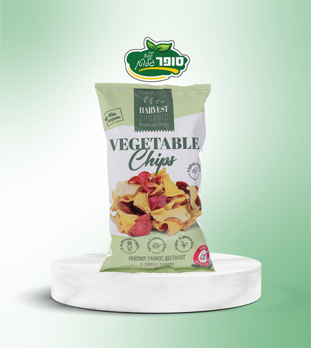 חטיף צ'יפס אורגני על בסיס ירקות שורש עם מלח ללא גלוטן