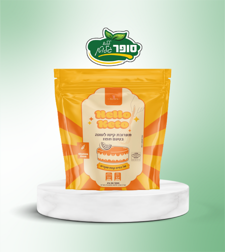 תערובת קיטו לעוגה בטעם תפוז ללא גלוטן - Hello Keto