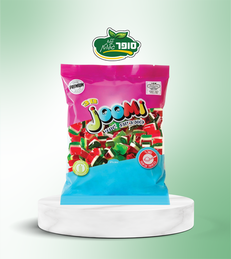 סוכריות גומי מוברקות בצורת אבטיח ללא גלוטן - Joomi