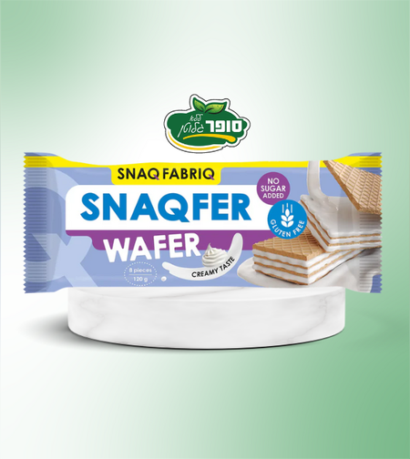 ופלים בטעם קרמי ללא גלוטן וללא סוכר - Snaqfer