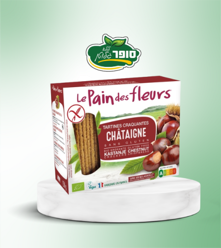 פת פריכה אורגנית עם ערמונים - נטורפוד