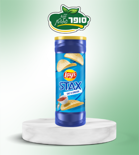 חטיף תפוח אדמה עם תיבול בטעם מלח וחומץ - stax