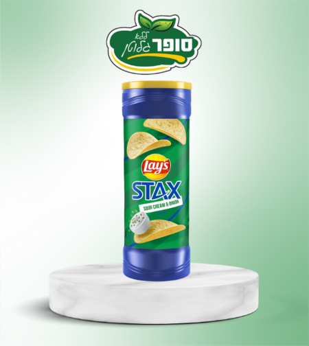 חטיף תפוח אדמה עם תיבול בטעם שמנת ובצל- stax