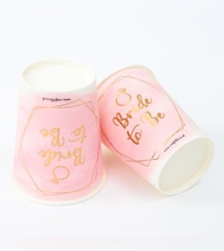 כוסות נייר 8 יח' סט רווקות משושים