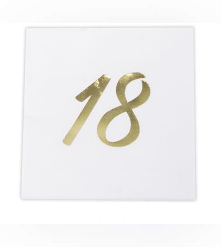 מפיות נייר קוקטייל 16 יח- יום הולדת 18