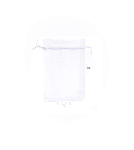 1/20 שקית אורגנזה לבנה 10*15