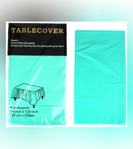 מפת שולחן ניילון 137*274 טורקיז