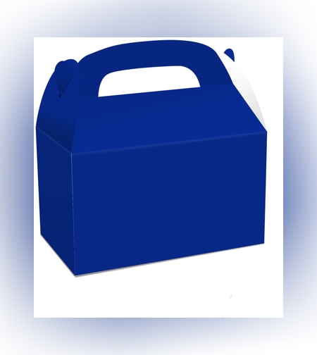 לאנצ' בוקס קרטון 16*9.5 - כחול (10 יח')