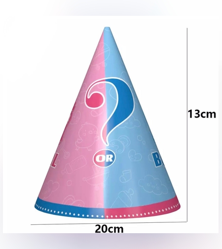 בן בת - כובע קונוס 20 סמ / 10 יח