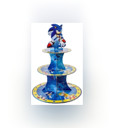 סוניק - מעמד קפקייקס לעוגה 3 קומות