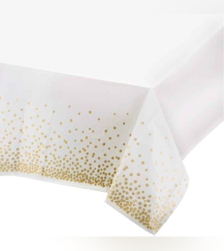 מפת ניילון גודל 274*137 קונפטי זהב