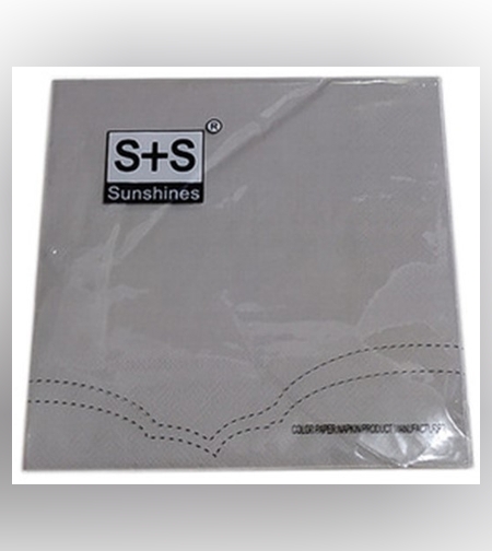 מפיות נייר צבע אחיד - אפור (20יח')