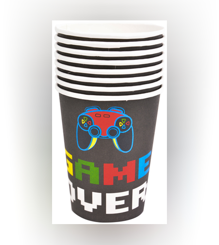 כוסות נייר 8יח-גיימרים