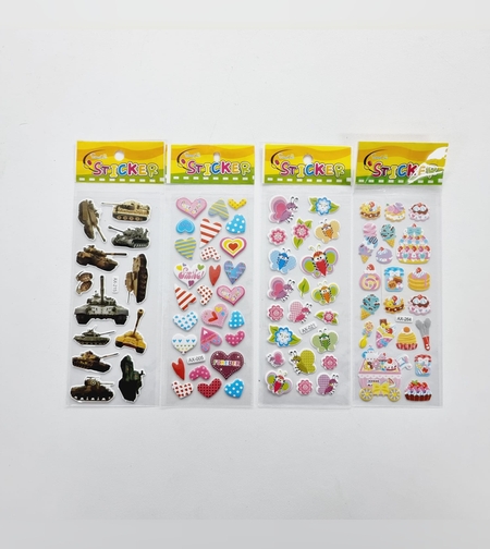 דף מדבקות בולטות (מיקס)