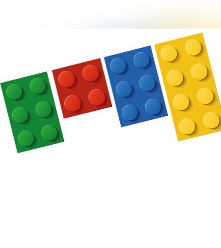 באנר שרשרת צורני ריבועים-קוביות לגו