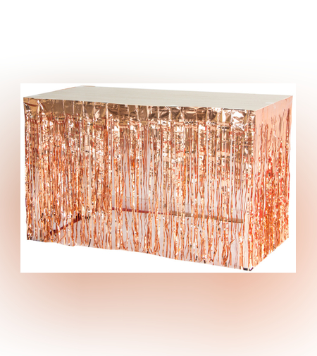 חצאית שולחן מטאלי פרנזים 75*275 רוז גולד