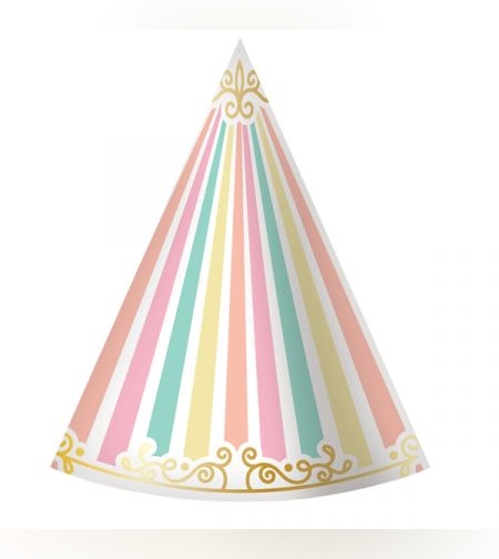 כובעי מסיבה מנייר - חד קרן קרקס 6 יח