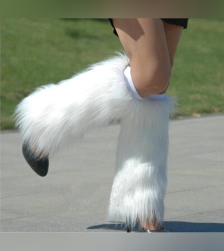 חותלות פרווה זוג לבן 36ס