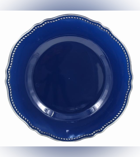 צלחות בלה 10.4' (10 יח') - כחול נייבי כסף