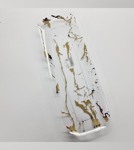 מגש אבן 17.5*6.5' (1יח') שקוף זהב