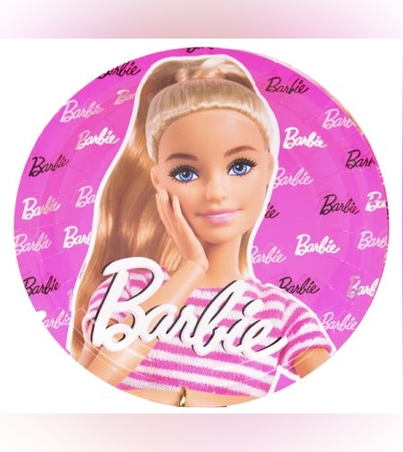 צלחות 23 סמ עגולות 8 יח - ברבי