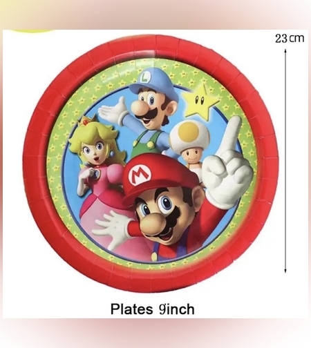 סט סופר מריו - צלחת נייר 9