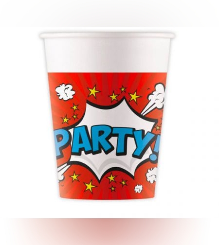 כוסות נייר מסיבת בום / קומיקס 200 מ