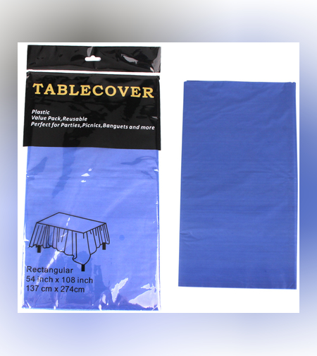 מפת שולחן ניילון 137*274 כחול רויאל