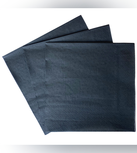 מפיות נייר חלקות צבע שחור - 20 יחידות