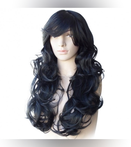 פאה ארוך תלתלים שחור