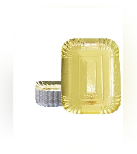 מגש קרטון מלבני 30/40 ס'מ-זהב