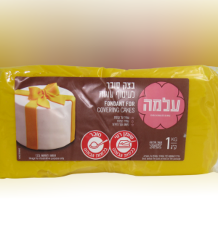 בצק סוכר 1 קילו צבע צהוב