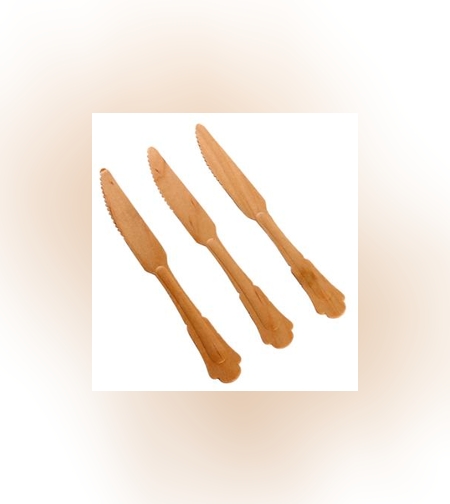 סכינים מעץ לבנה (25 יח)