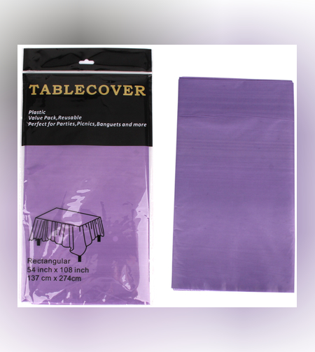 מפת שולחן ניילון 137*274 סגול כהה