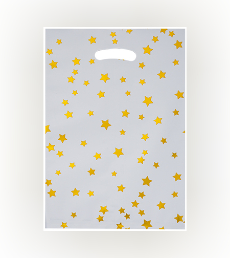שקיות הפתעה מטאלי כוכבים (10יח') - לבן