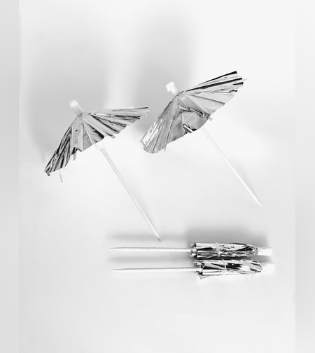 קיסמים מטריות 12 יחידות כסף (10 ס