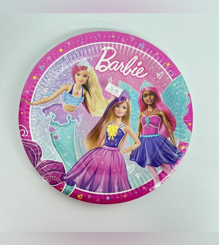 צלחת גדולה ברבי 8 יח׳