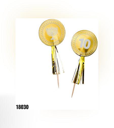 קיסמים בצורת מטבעות עם פרנזים 6 יח'