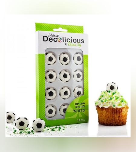 קישוט אכיל סוכריות סט כדורגל