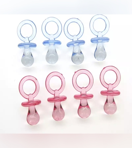 חבק למפיות בצורת מוצץ צבע תכלת (12 יח)